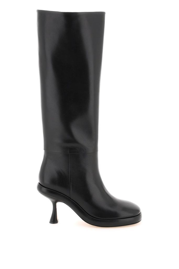 June Leather Long Boots