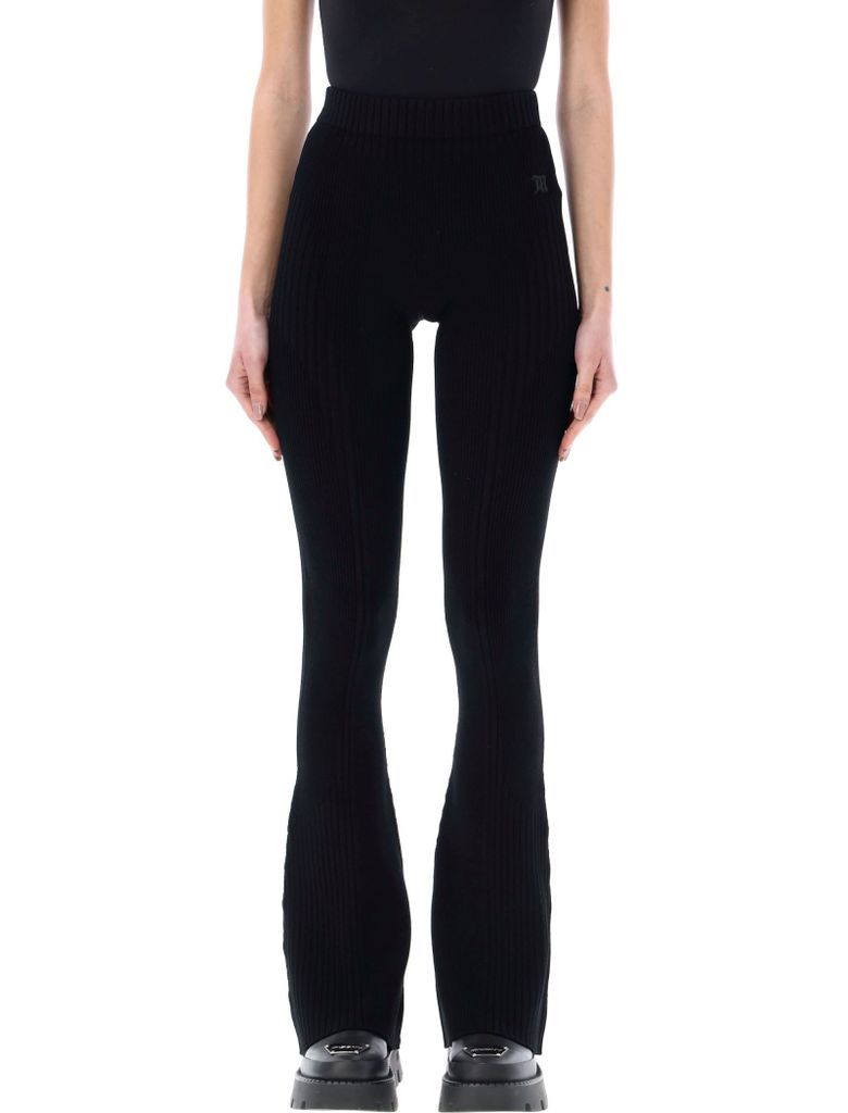 Knitted Seamless Flared High Waisted Pants