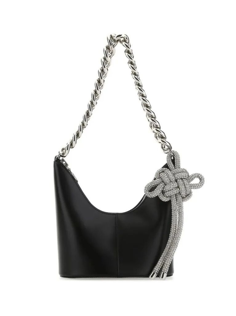 Leather Bucket Bag With Chain ??handle