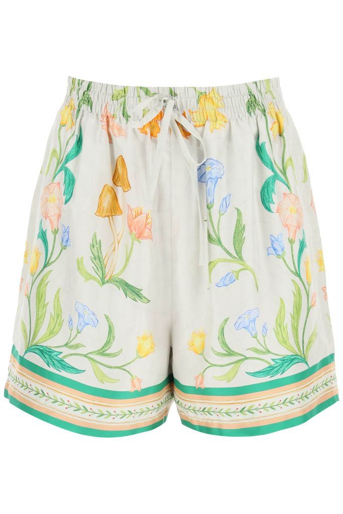 Larche Fleurie Silk Shorts