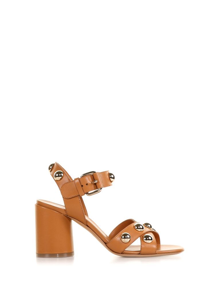 Leather Sandal With Stud Detail