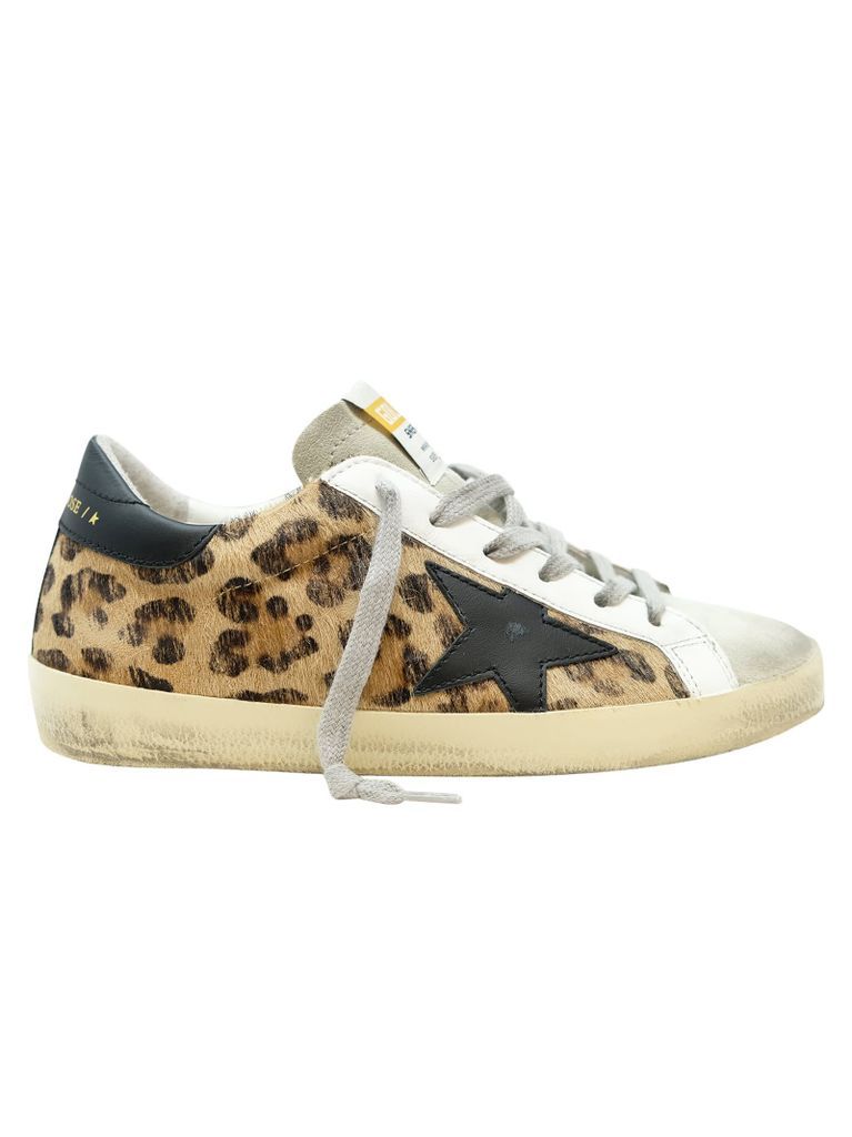 Leopard Leather Super Star Sneakers