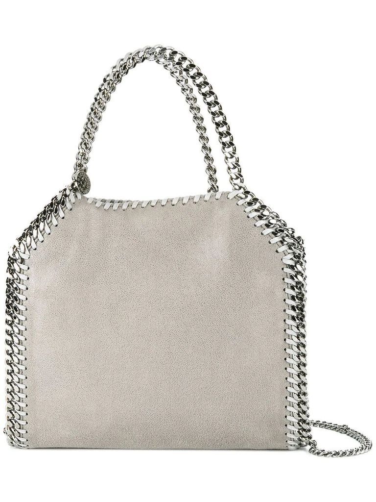 Light Grey And Silver Mini Falabella Tote Bag