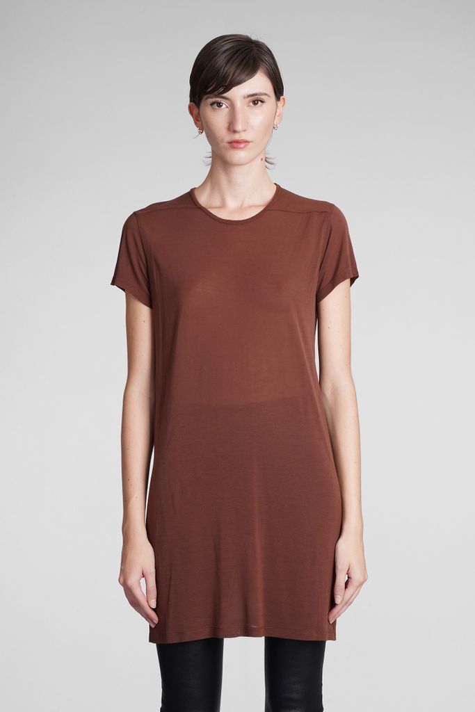 Level Ss T T-Shirt In Brown Viscose