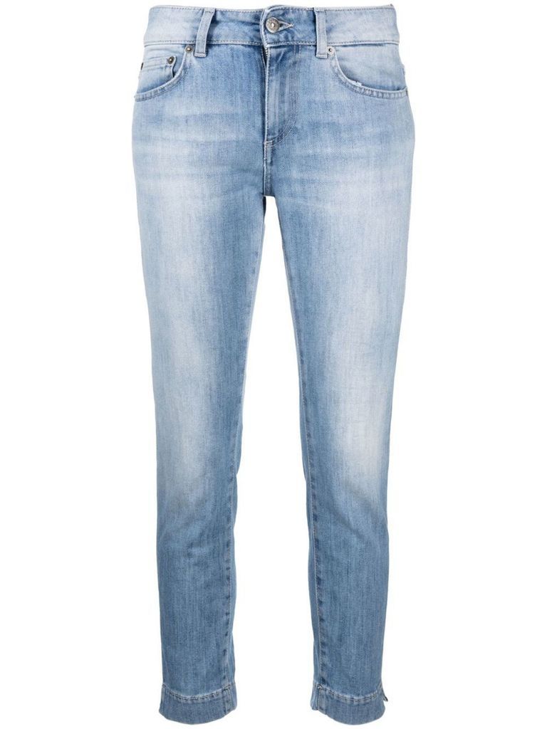 Light Blue Cotton Blend Denim Jeans