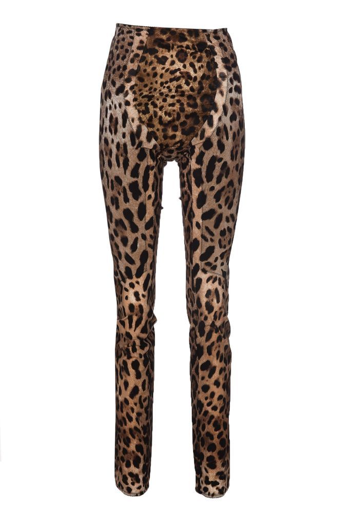 Leopard Print Marquisette Pants