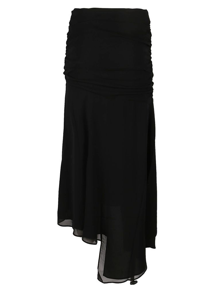 Leticia Asymmetric Drapped Midi Skirt
