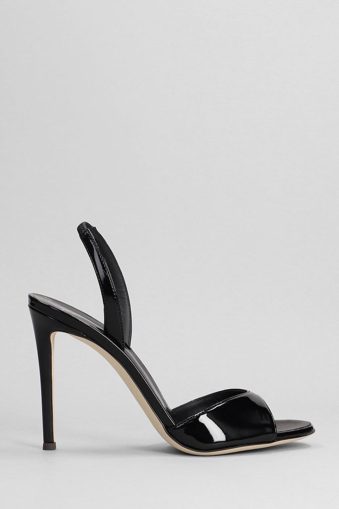 Libeth Sandals In Black Patent Leather