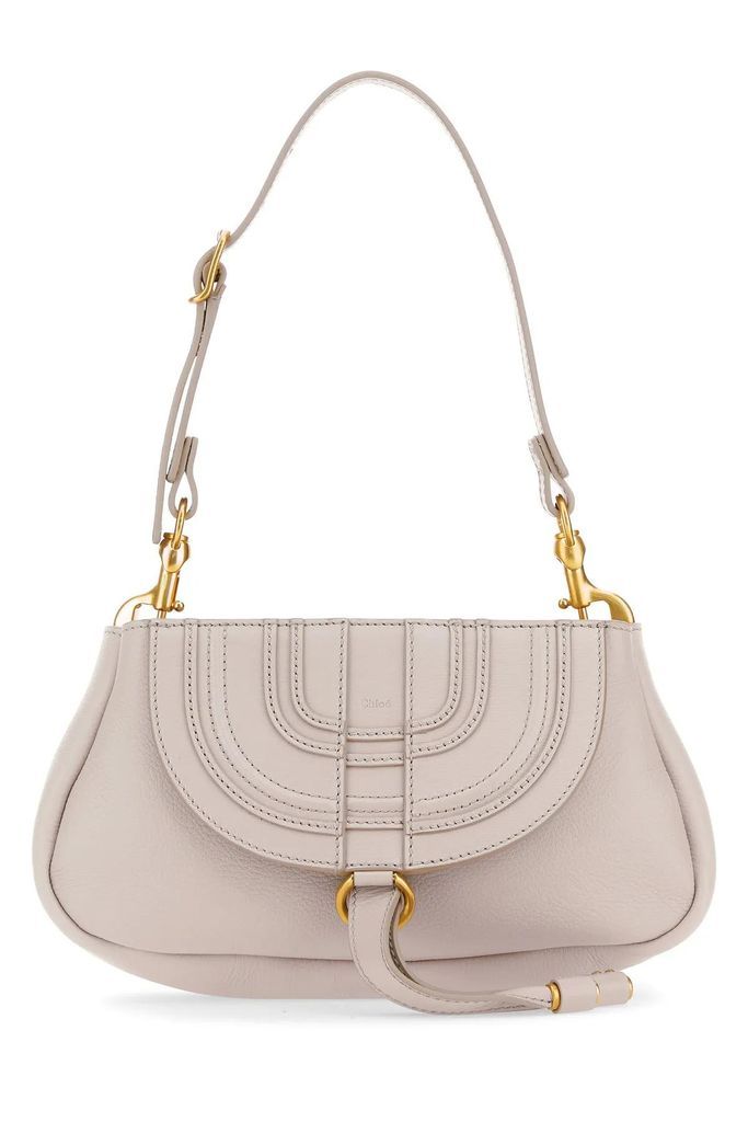 Light Pink Leather Small Marcie Clutch