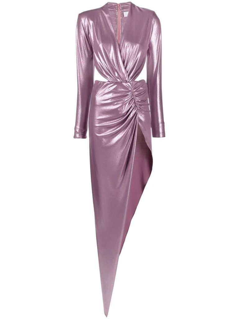 Light Pink Metallic Effect Gown
