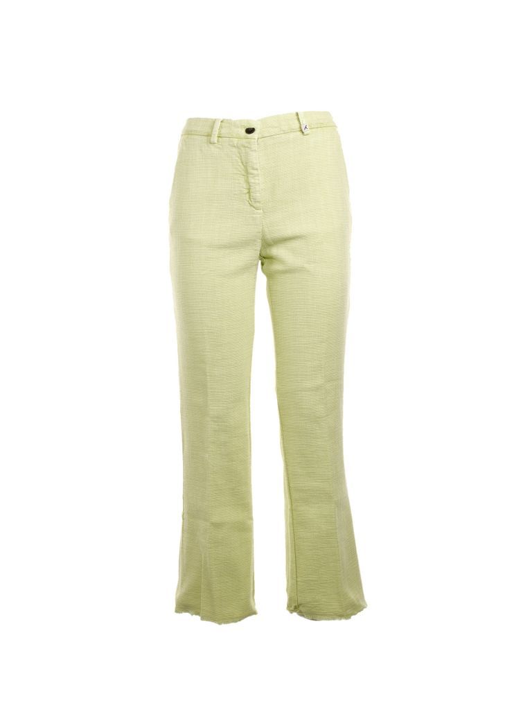 Lime High-Waisted Trousers