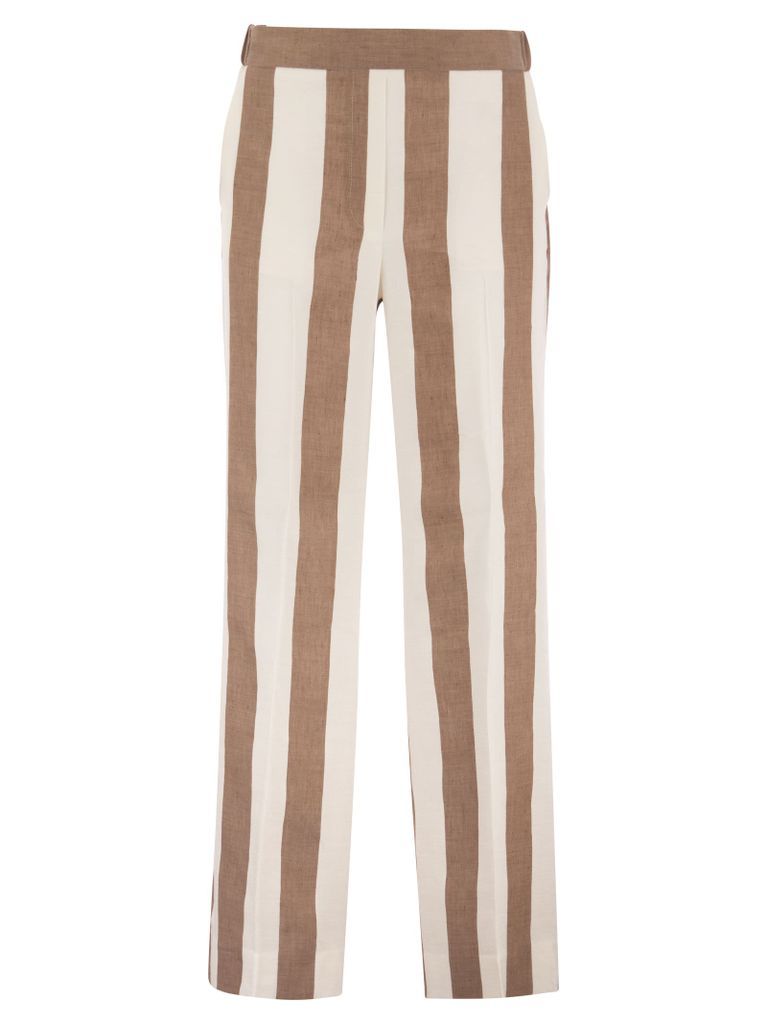 Linen And Viscose Trousers