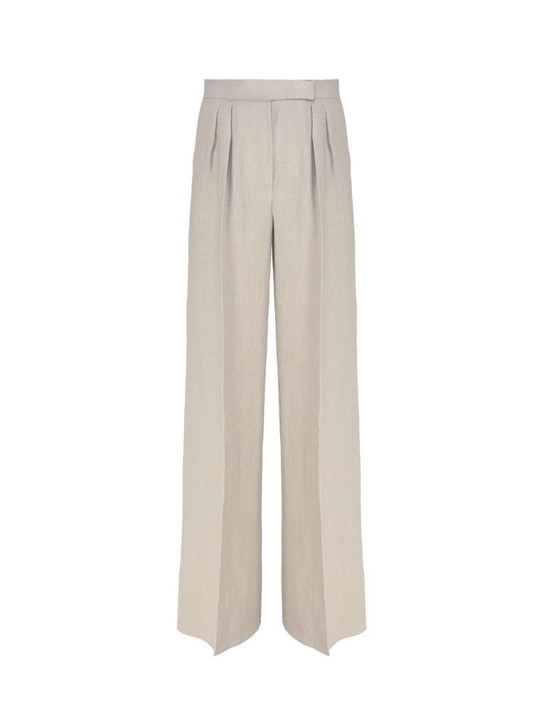Linen Trousers With Pleats
