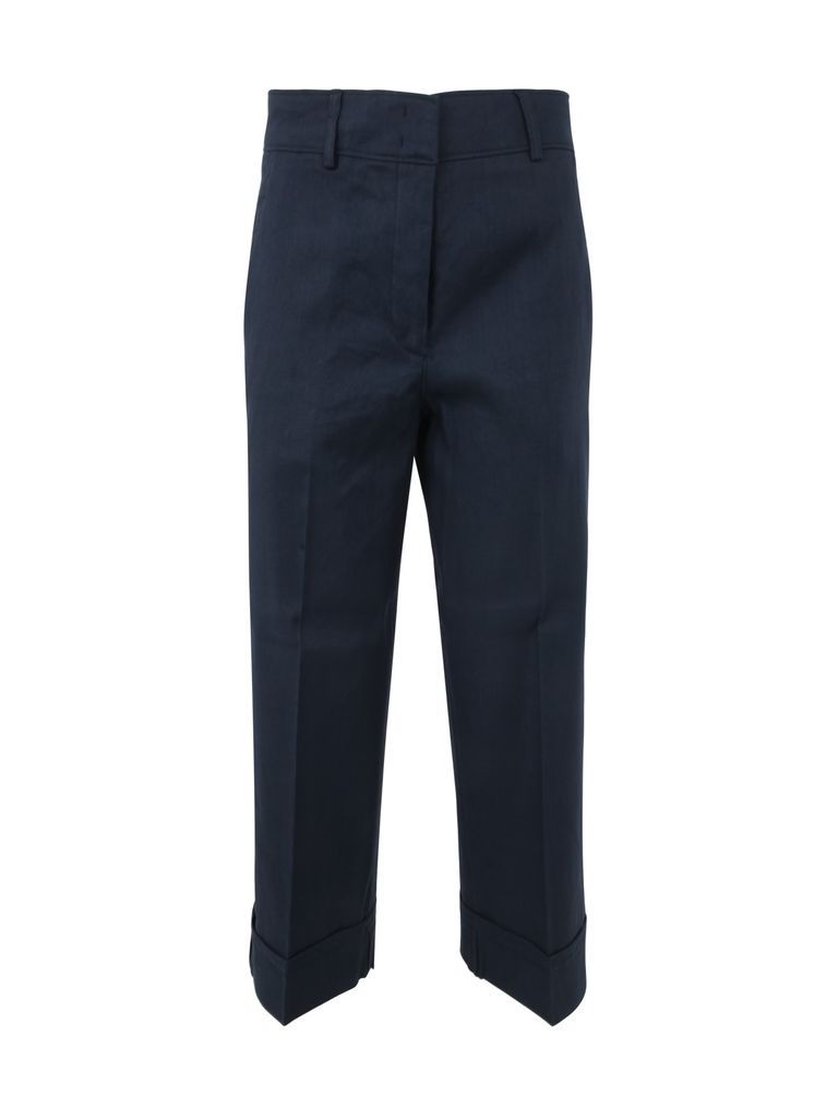 Lino Stretch Turn-Up Trousers