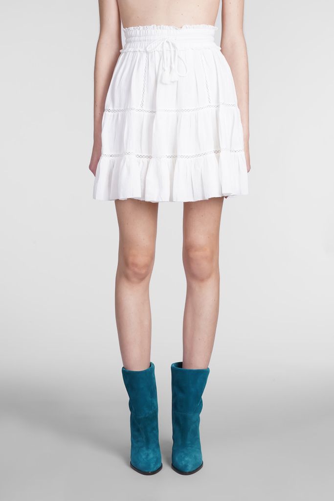 Lioline Skirt In White Cotton