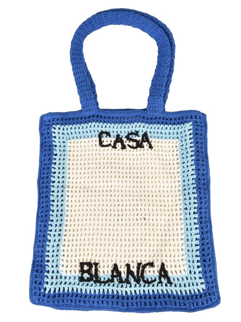 Logo Embroidery Perforated Shopper Bag