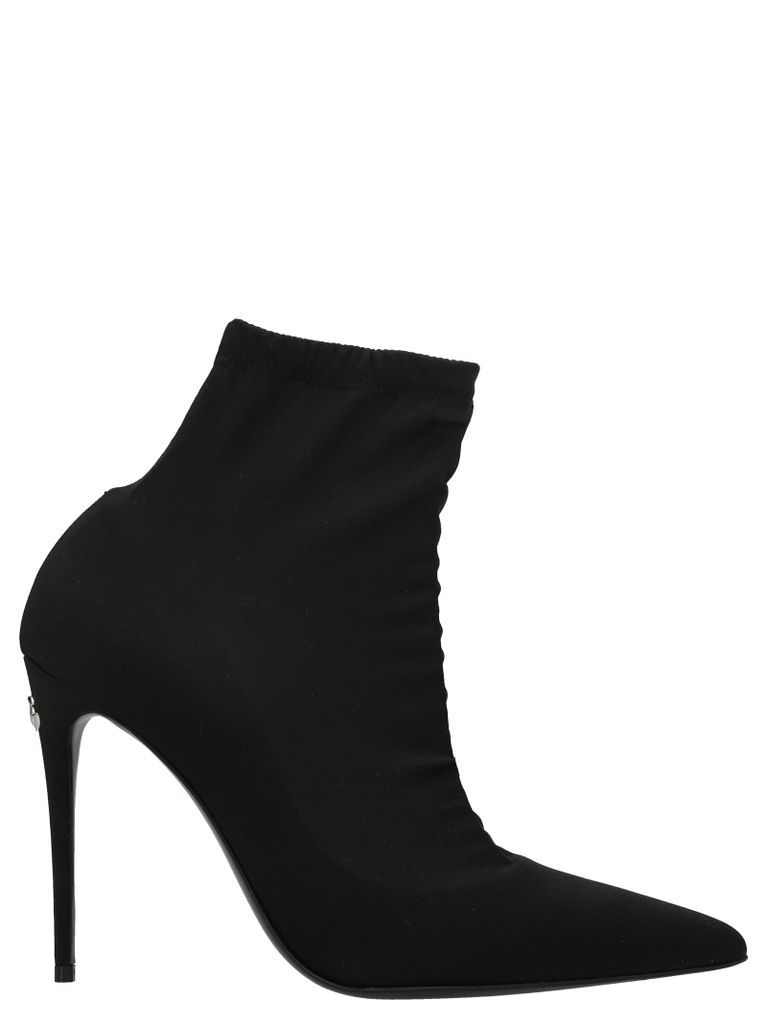 Logo Jersey Ankle Boots