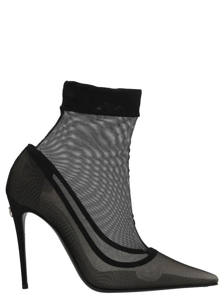 Logo Mesh Ankle Boots