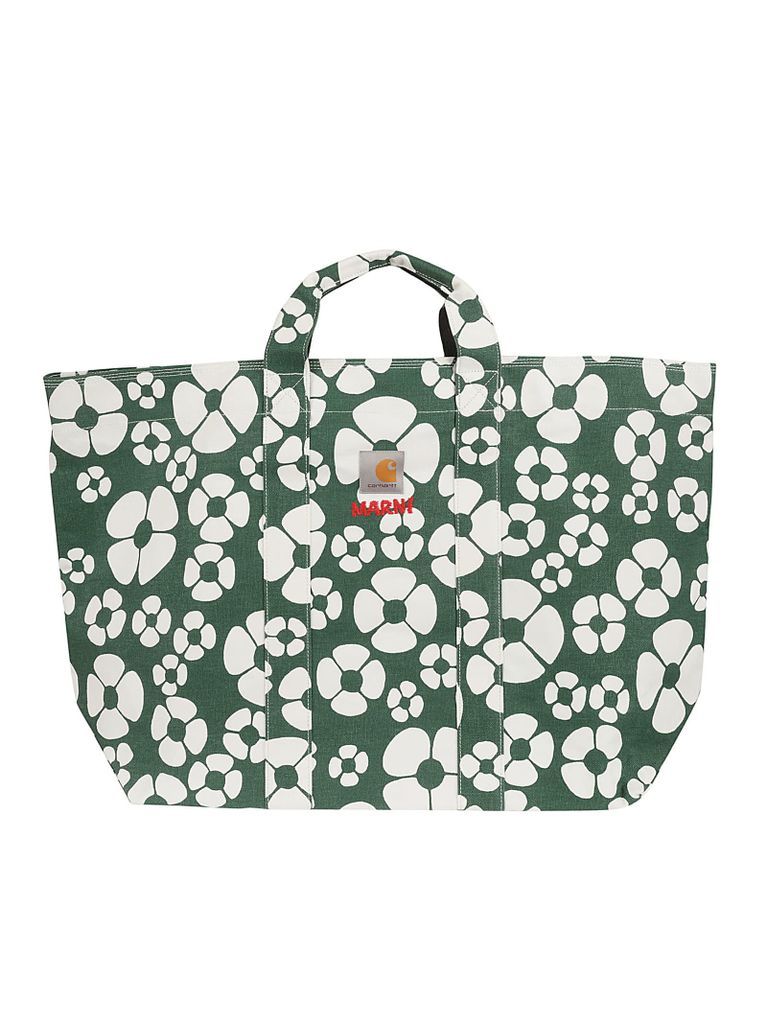 Logo Patch Floral Tote
