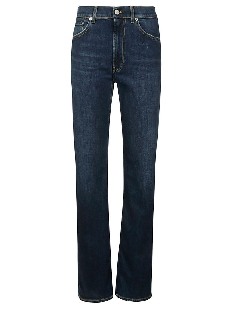 Long-Length Buttoned Jeans