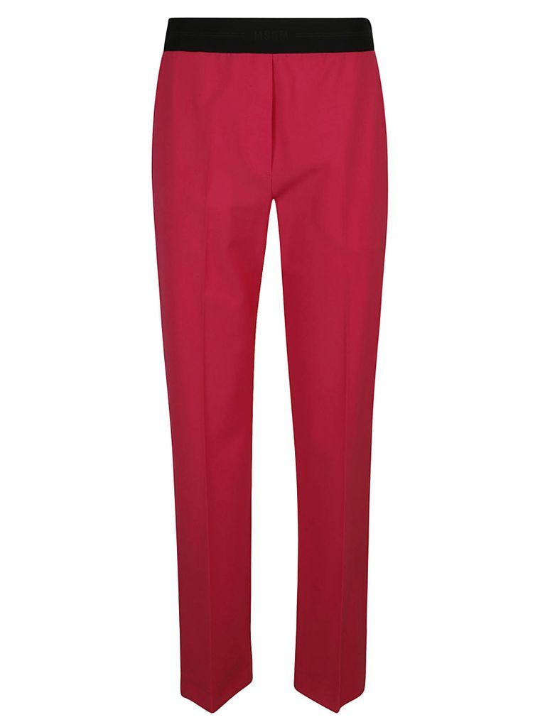 Logo Waistband Tapered Trousers