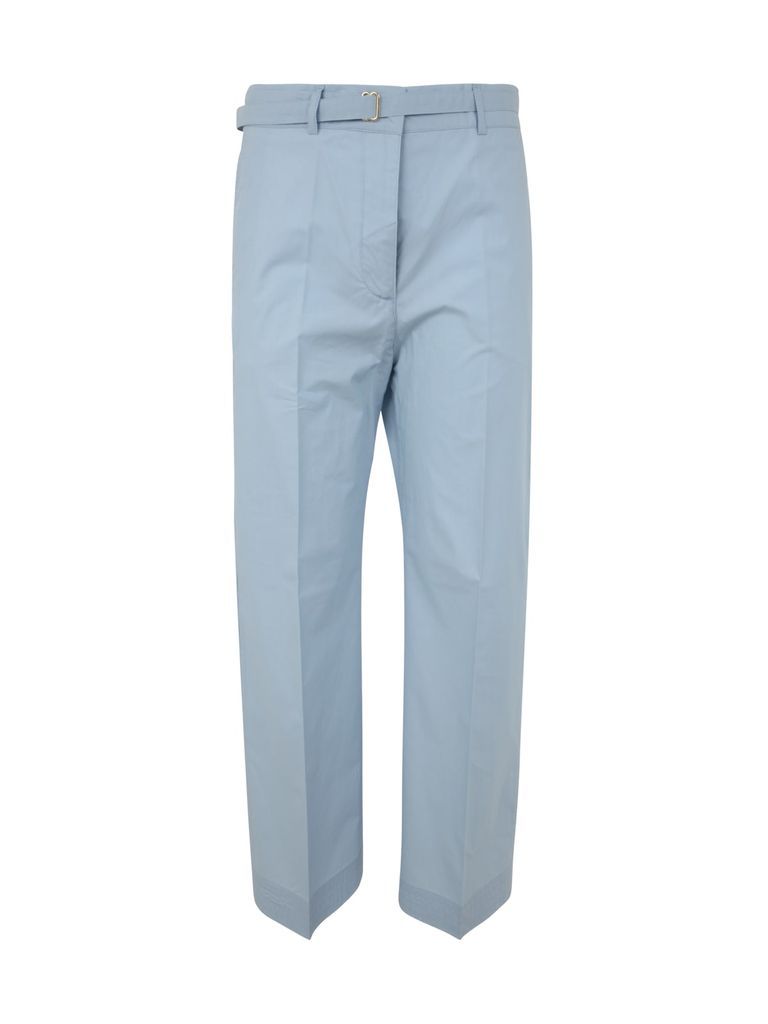 Long Straight Trousers With Belt