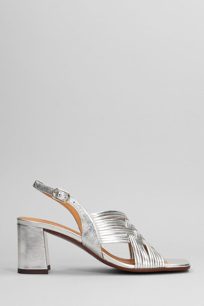 Lubeya Sandals In Silver Leather