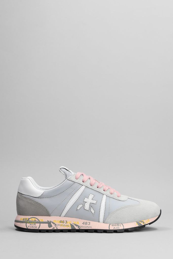 Lucy Sneakers In Grey Suede And Fabric
