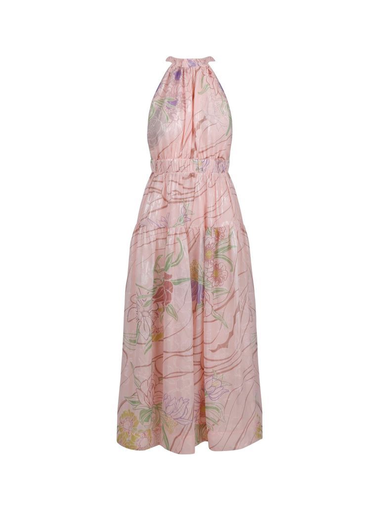 Marguerite Long Floral Pattern Dress