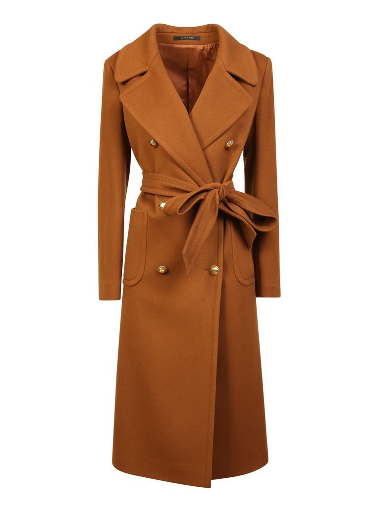 Maureen Double-Breasted Coat Light Brown