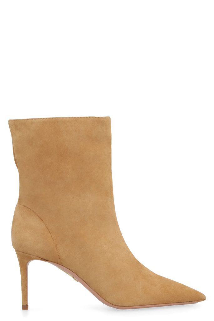 Matignon Suede Pointy-Toe Ankle Boots