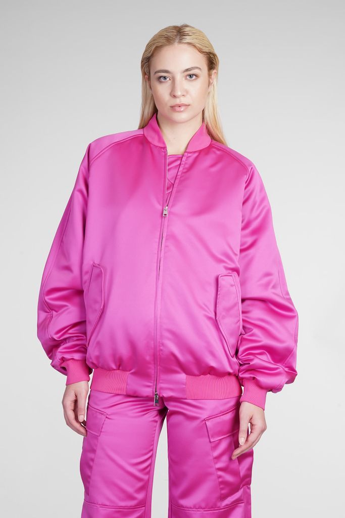 Lupe Bomber In Fuxia Polyester