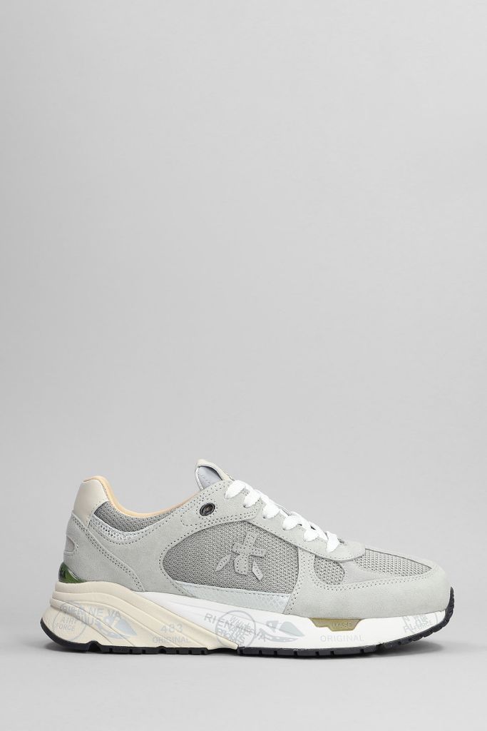 Mase Sneakers In Grey Suede And Fabric