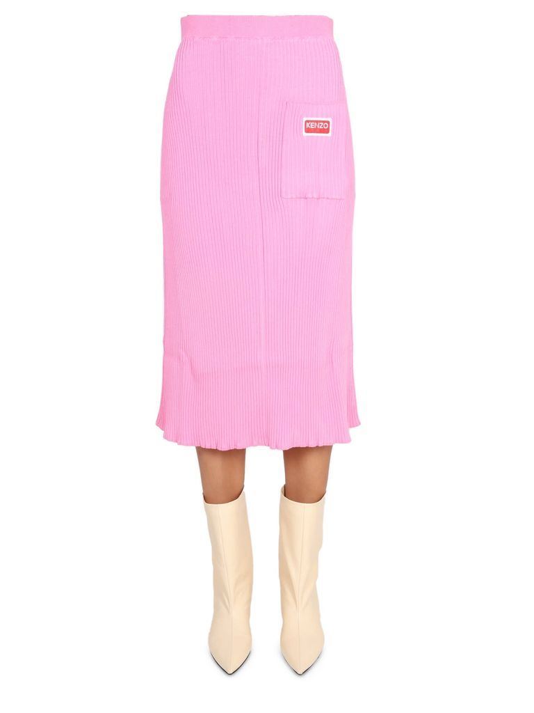 Midi Skirt With Logo