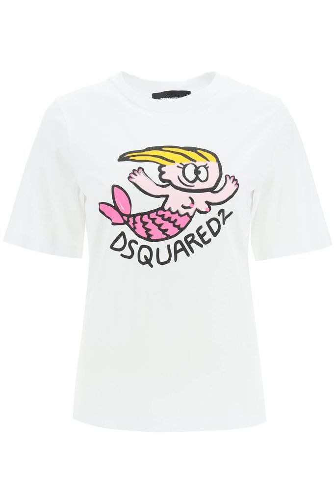 Mermaid Print T-Shirt