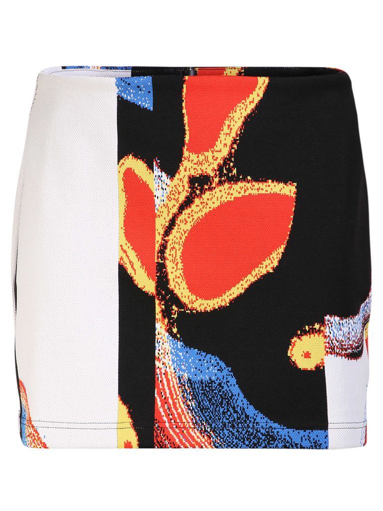 Mini Skirt With Abstract Print