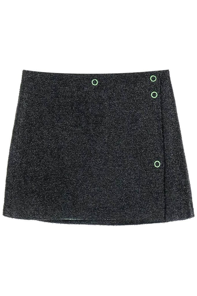 Mini Lamé Tweed Wrap Skirt