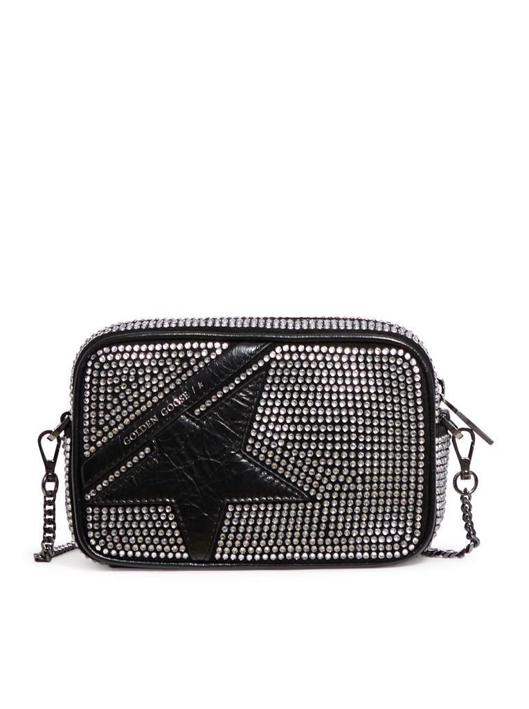Mini Star Bag Suede With Strass Body And Wrinkled Leather Star