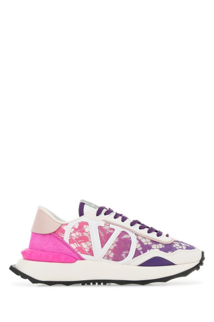 Multicolor Lace And Suede Lacerunner Sneakers