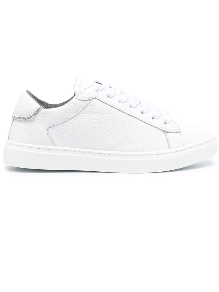 Optical White Calf Leather Sneakers