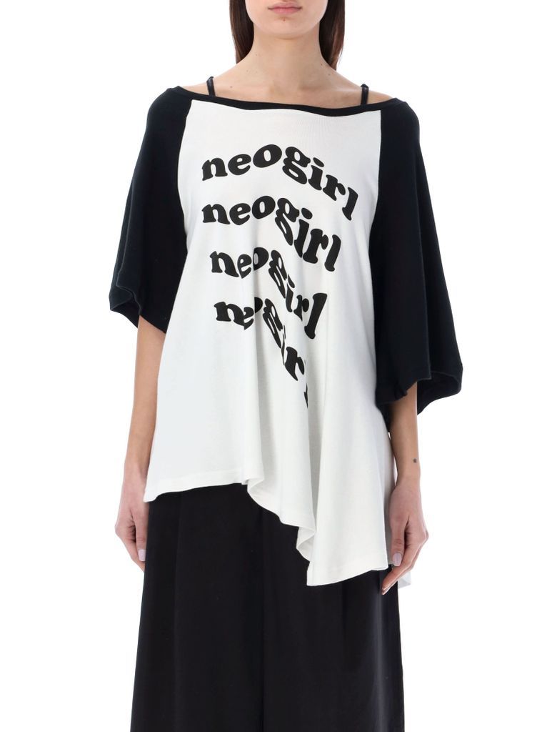 Neogirl Print Asymmetric T-Shirt