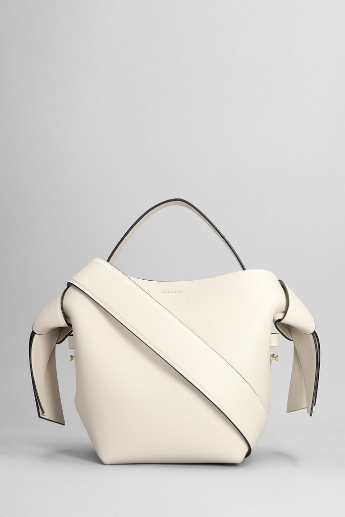 Musubi Mini Hand Bag In White Leather
