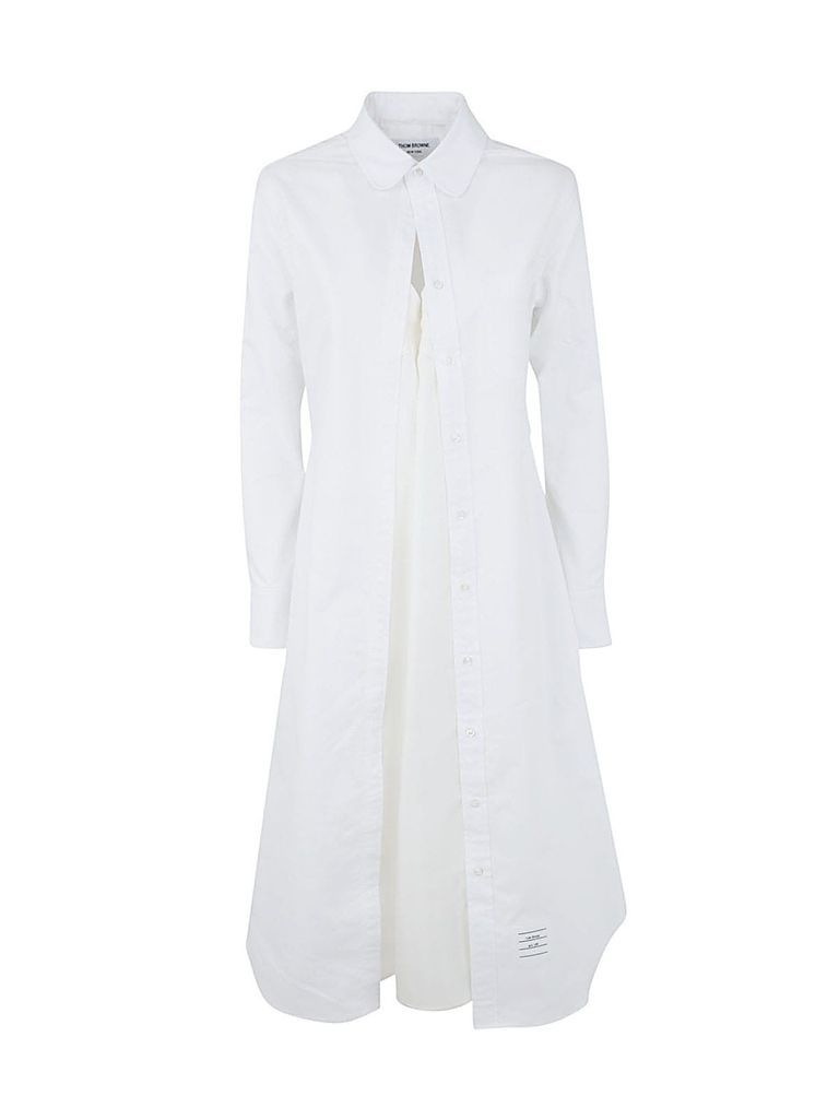 Negligee Storm Flap Backtab Shirt Dress In Oxford