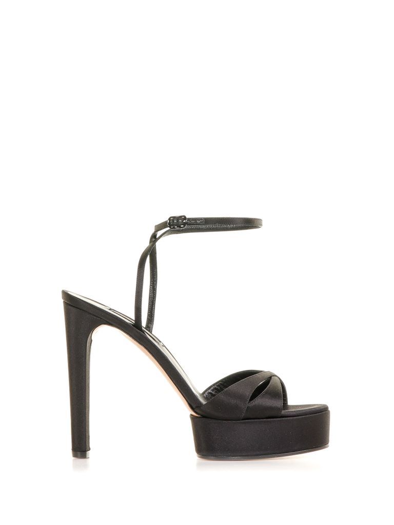 Ophelia Sandals In Satin With Plateau