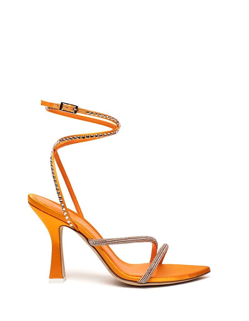 Orange Giglio Satin Sandal
