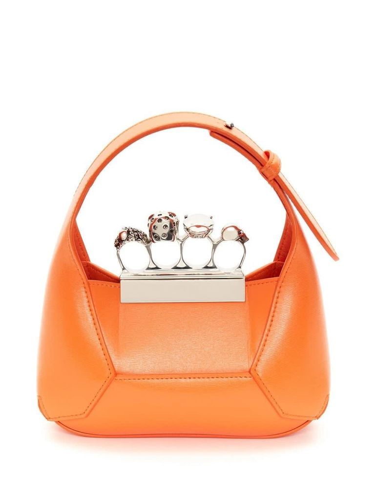 Orange Hobo Mini Jewelled Bag