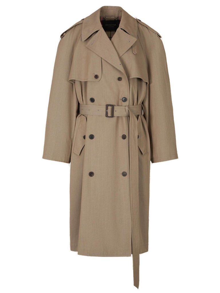Oversized Double-Breasted Trench Coat