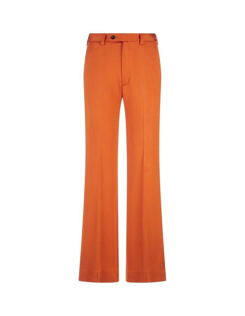 Orange Stretch Jersey Trousers