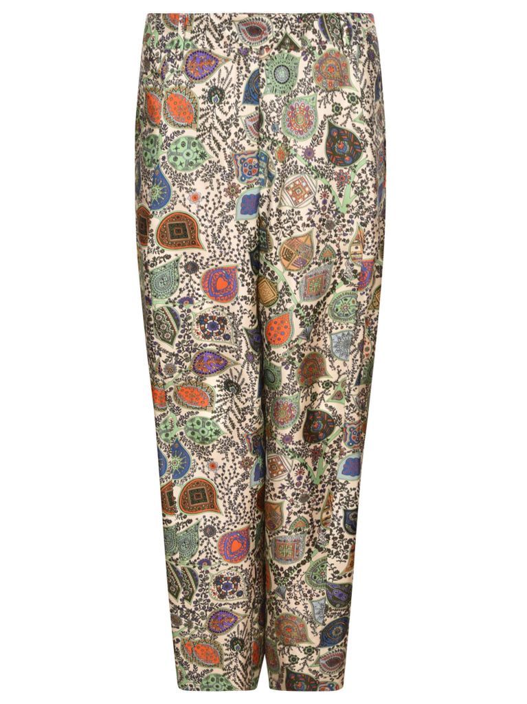 Paisley Print Cropped Trousers