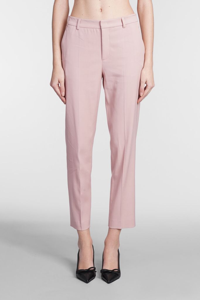 Pants In Rose-Pink Viscose